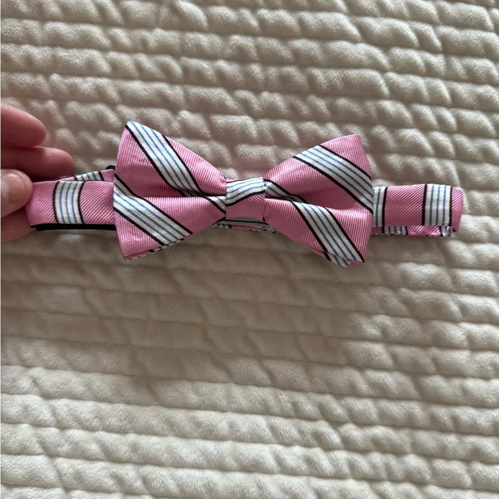 Izod Kids Pink and White Striped Bow Tie
